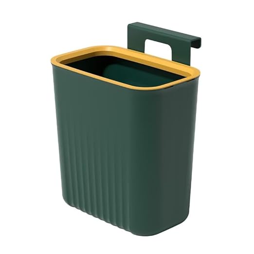 2.4 Gallon Kitchen Trash Can Compost Bin for Counter Top or Under Sink Large Capacity Garbage Can for Kitchen Bathroom Bedroom Laundry Room (Green)
