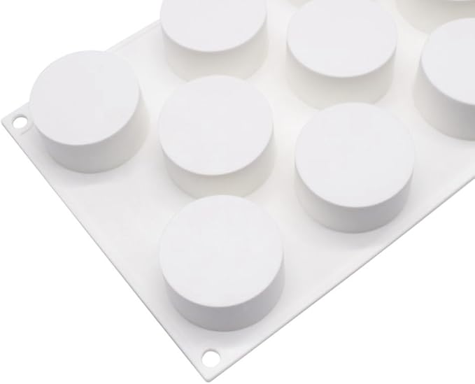 Flat Cylinder Silicone Mold For Baking Chocolate Cover Cookie Sandwich Cookies Muffin Cupcake Cake Pudding Jello Mould (Flat Cylinder C_11.8 X6.8 X8 X1.2inch)