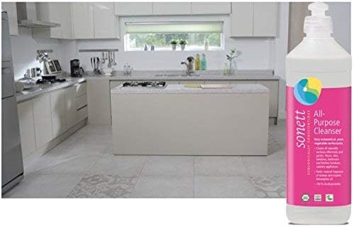 Sonett Organic Universal All Purpose Cleaner Cleans all wipeable surfaces effectively and gently: Floors, tiles, windows, bathroom and kitchen furniture, sanitary appliances (17 fl.oz/ 0.5L)