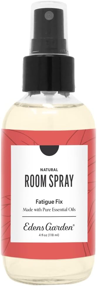 Edens Garden Fatigue Fix Natural Room & Linen Spray – 100% Pure Essential Oil Aromatherapy Mist for Uplifting Energy & Focus – Non-Toxic Air Freshener for Home & Office, 4 fl oz (118 ml)