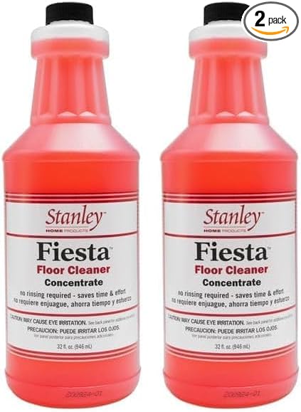 STANLEY HOME PRODUCTS Fiesta Floor Cleaner Liquid Concentrate - Eco Multisurface & Industrial Cleaning For Hardwood, Stone, Tile & Ceramic Floors (Pack of 2)