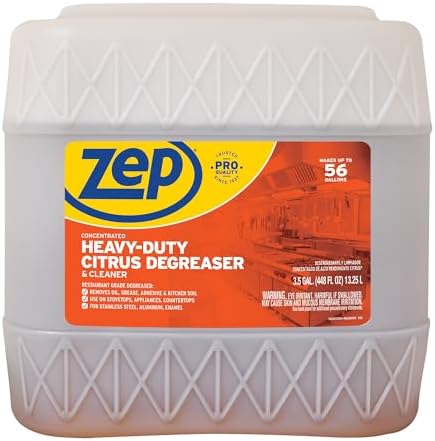 Zep Heavy-Duty Citrus Degreaser Cleaner Concentrate - 3.5 Gallon (1 Unit) ZUCIT3G - Restaurant Grade Degreaser and Cleaner Removes Oil, Grease, Adhesive, and Kitchen Soil on Stovetops, Appliances,