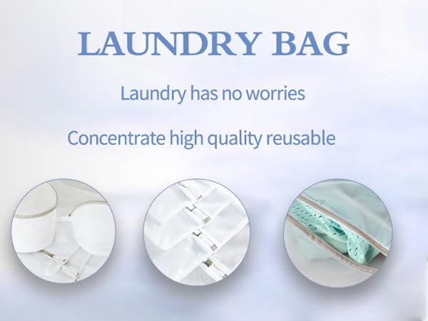 Four exquisite laundry bags, specially designed for cleaning delicate garments. They prevent the clothes from getting tangled with each other when washing bed sheets, shirts, socks and bras.
