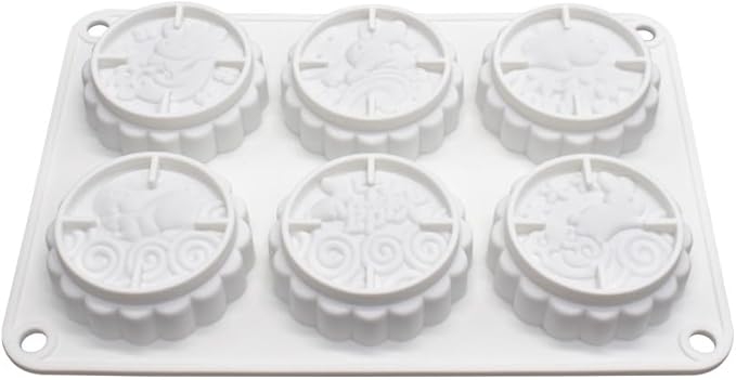 Rabbit Pattern Silicone Cake Mold Handmake DIY Mould Silicone Moulds For Cake Mooncake Mold (Mooncake N_8.52 X5.8 X0.84 inch)