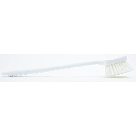 SPARTA 40501EC02 Plastic Large Scrub Brush, Kitchen Brush, Utility Brush With Long Handle For Cleaning, 20 Inches, White, (Pack of 6)