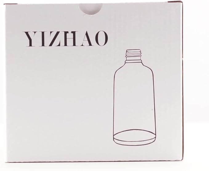 YIZHAO Clear Glass Spray Bottles 1oz, with Small Fine Mist Spray, Metal Cap, Refillable for Essential Oil,Travel,Cleaning,Perfume,Aromatherapy,Makeup – 6 Pcs