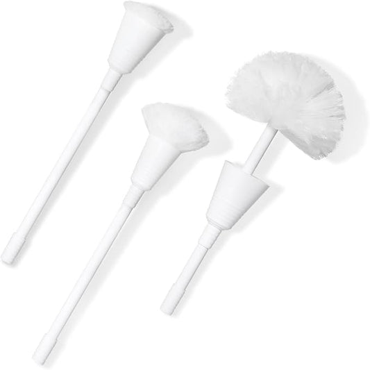Don Aslett Johnny Mop | Set of 3 Toilet Brushes | 14" Handle to Easily Clean Toilet or Shower | Scratch Free Bowl Swab | Safe to Use with Your Favorite Toilet Bowl Cleaner
