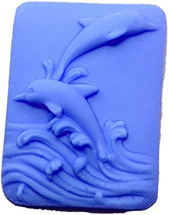 Silicone Soap Mold Dolphin Embossed Handmade Soap Decoration Moulds DIY Plaster Candle Molds Fondant Cake Crafts