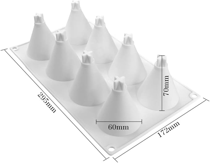 mostsom Cone Geometric Resin Silicone Mold Silicone Easy Chocolate Mold (Circular Cone B)