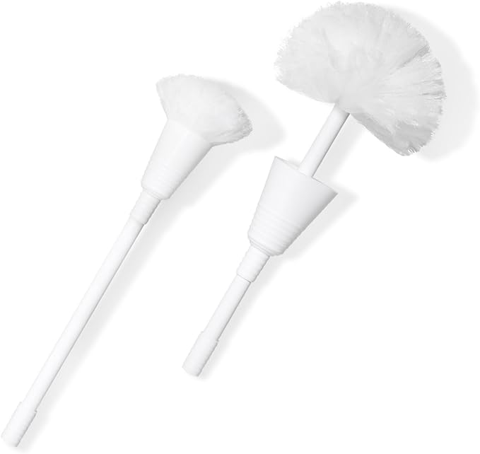 Don Aslett Johnny Mop | Set of 2 Toilet Brushes | 14" Handle to Easily Clean Toilet or Shower | Scratch Free Bowl Swab | Safe to Use with Your Favorite Toilet Bowl Cleaner