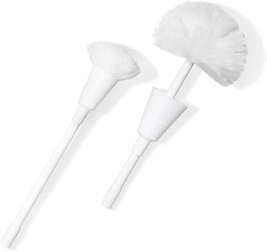 Don Aslett Johnny Mop | Set of 2 Toilet Brushes | 14" Handle to Easily Clean Toilet or Shower | Scratch Free Bowl Swab | Safe to Use with Your Favorite Toilet Bowl Cleaner