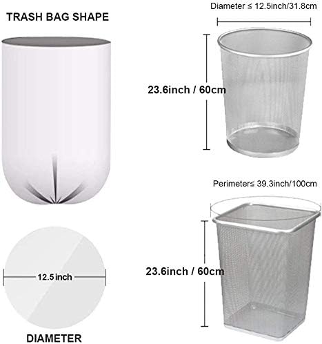 Small Trash Bags Biodegradable, Magesh 4 Gallon Trash Bag/Garbage Bags, Extra Strong 150 Count Small Garbage Bags 4 Gallon Leak-proof, Unscented for Bathroom Bedroom Office Kitchen