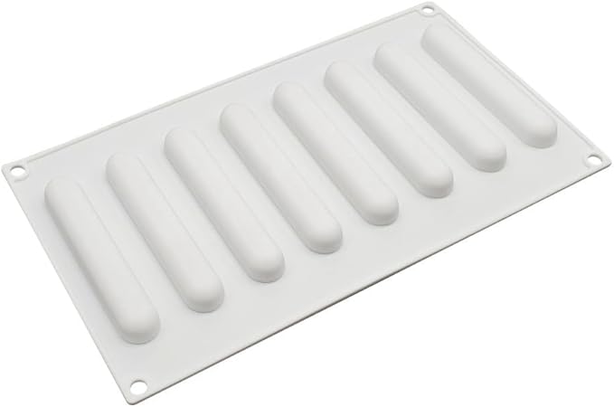 Stick Shape Ice Tray Non-Stick Easy Release Push Popsicle Out Cylinder Silicone Ice Cube Tray Jelly Chocolate Mold (Rectangle H_11.6 X6.84 X0.4inch)