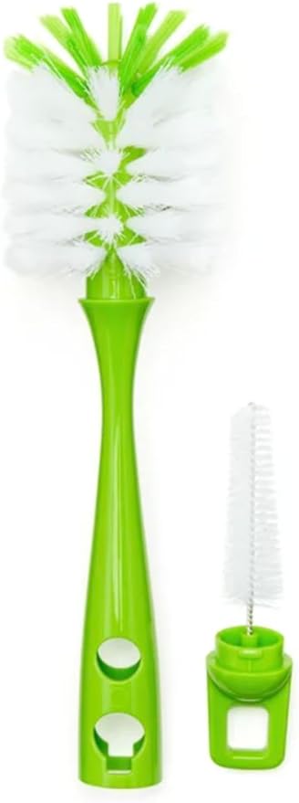 LuxProdX Baby ganics 16 Ounce Dish Dazzler Foaming Dish and Bottle Soap with Refill Kit BUNDLED with Two (2) Bottle Brushes BONUS