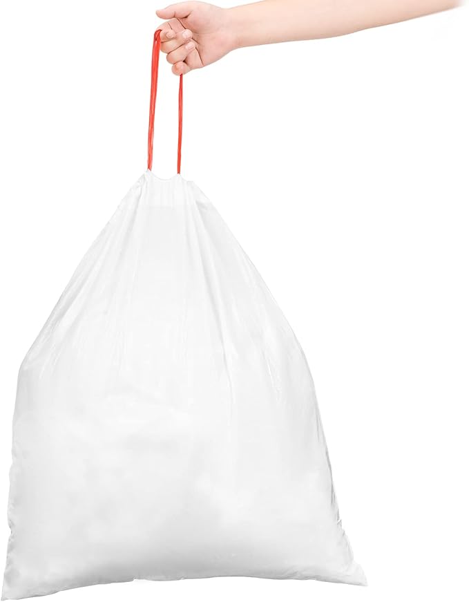 Small Trash Bag 4 Gallon Drawstring Garbage Bags For Small Trash Cans 2-4 Gallon, Office kitchen Bathroom, Thickened Stretchy (100 Count)