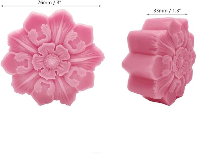 3D Silicone Soap Molds Flower Shape Silicone Mold for Soap Making Soap Bath Bomb Mold Shapes DIY Handmade Decorating Mould Tools