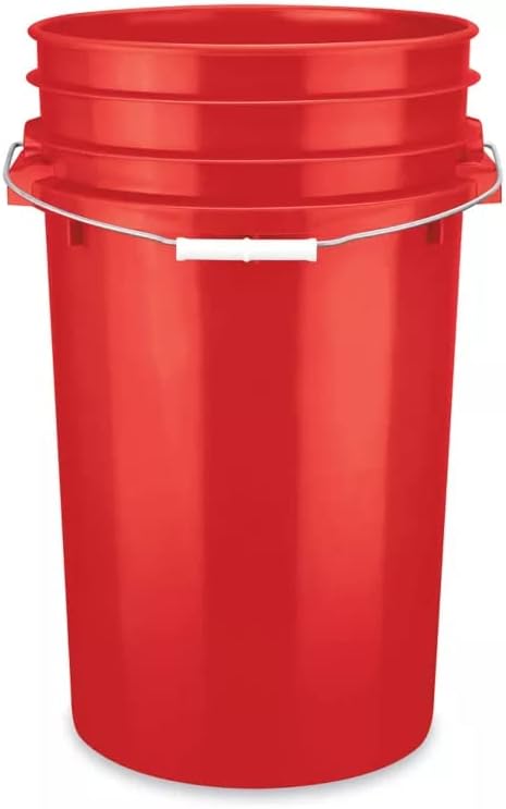 House Naturals 7 Gallon Food Grade Plastic Bucket with Airtight Screw on lid (Pack of 3 containers) Made in USA