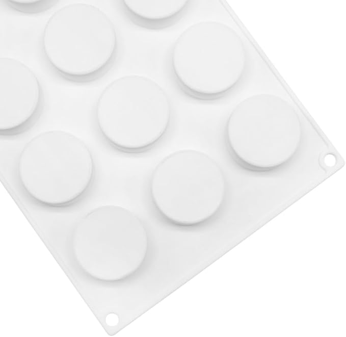 Round Cake Silicone Baking Mold Circular Chocolate Candy Biscuit Ice Cube Making Tool Soap Candle Mould Home Decor (Round H_11.84 X6.84 X0.84 inch)