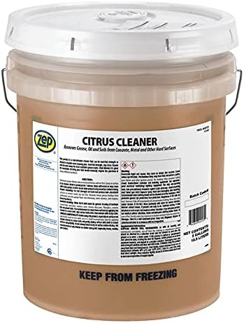 Zep Citrus Cleaner and Degreaser - 5 Gallon (1 Unit) 45535 - Concentrated, Removes Grease, Grime, Oil and Soils from Concrete, Metal and Other Hard Surfaces