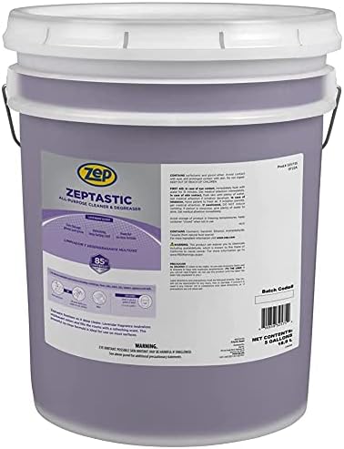 Zep Zeptastic All-Purpose Cleaner and Degreaser - 5 Gallon (1 Unit) 325735 - Refreshing Lavender Fragrance, Cuts Through Grease and Grime, Powerful No Rinse Formula