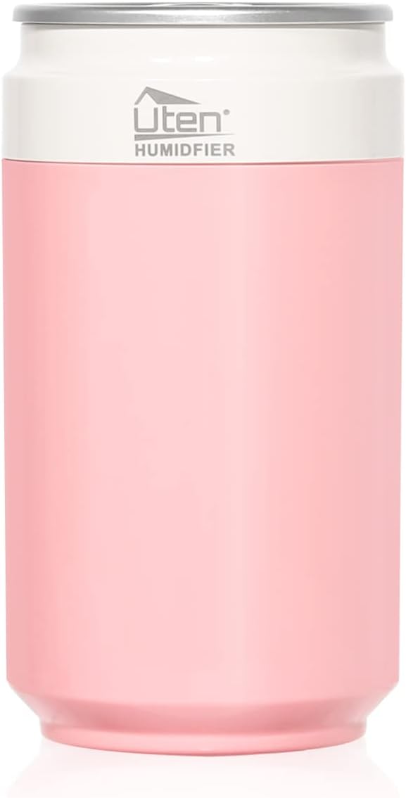 Humidifiers, Humidifier for Bedroom, Can Air Humidifier, Humidifiers for Home and Plants, USB Powered And Battery Powered Portable for Home Office Car Outdoor, 2 Mist Modes, Night Light, Auto-Off