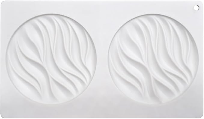 mostsom Silicone Molds Baking Mold for Mousse Cake, Silicone Mold for Chocolate, French Dessert Mold for Pastry Chocolate, Reusable Non-Stick Easy Release Baking Molds (D_ Round Wave)