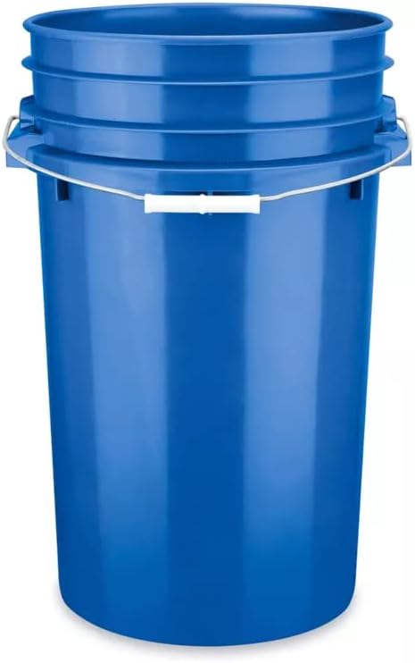 House Naturals 7 Gallon Food Grade Plastic Bucket with Airtight Screw on lid (Pack of 3 containers) Made in USA