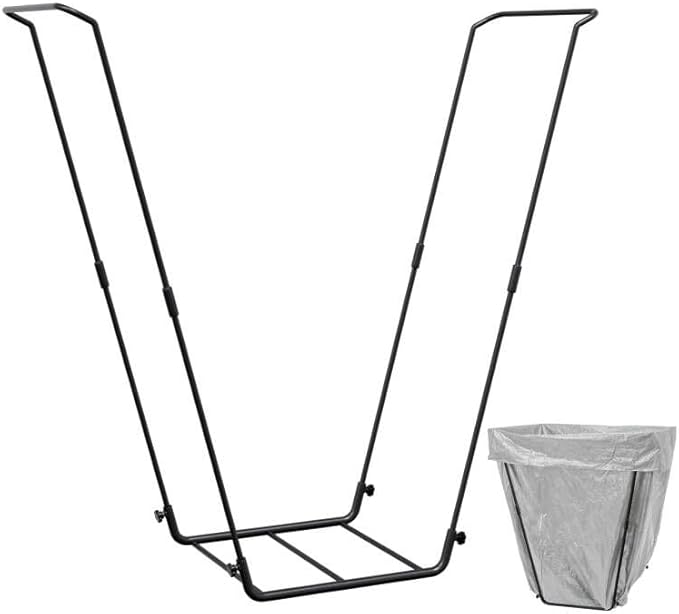 Leaf Bag Holder Collapsible Trash Bag Holders Stand for Outdoor Metal Waste Bags Frame for Garage Yard Lawn Camping Parties