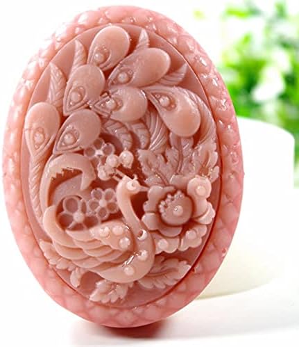 Peacock Pattern Silicone Soap Mold,Candle Mold DIY Cake Fondant Decoration Tool Resin Mold for Handmade Soap Wax Gypsum Crafts