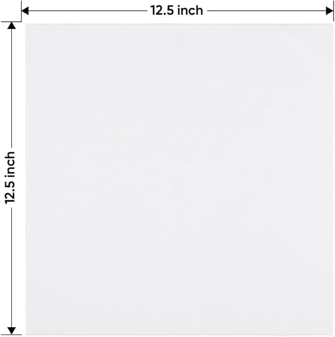 HOMEXCEL Microfiber Cleaning Cloth 6 Pack 12.5 x 12.5 inch Microfiber Towels for Cars Ultra Absorbent Car Washing Cloth Lint Free Streak Free Cleaning Rags for Car Kitchen Window White