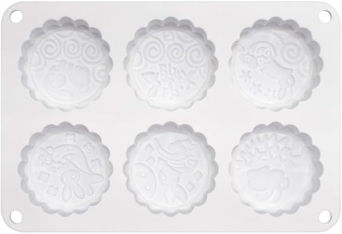 Rabbit Pattern Silicone Cake Mold Handmake DIY Mould Silicone Moulds For Cake Mooncake Mold (Mooncake N_8.52 X5.8 X0.84 inch)