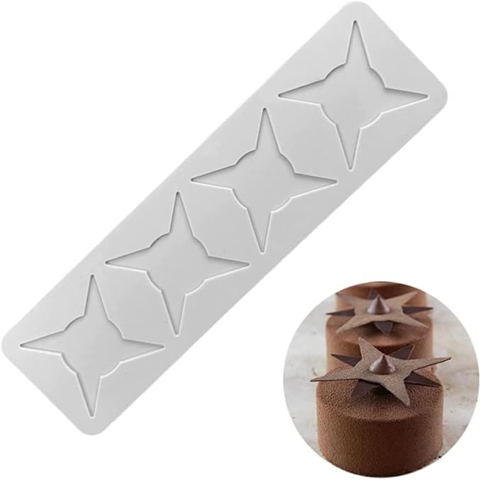 3D Hollow Leaf Fondant Lace Mold Multi Leaves Flower Candy Mold Chocolate Sugar Craft Cake Decoration Cupcake Top (H Darts_8.28 * 2.32 * 0.12inch)