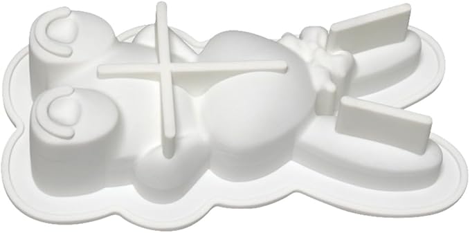 mostsom 3D Bow Bunny Silicone Candy Molds Silicone Molds for Hard Candy, Chocolate, Gummy Caramel, Ganache, Ice Cubes (Rabbit L_7x3.8x1.52inch)