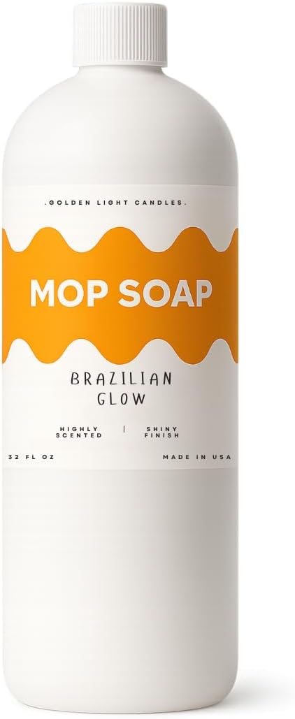 Mop Soap – Highly Scented Luxury Floor Cleaner Concentrate – Brazilian Glow Scent, Leaves Floors Shiny Without Residue – Multi-Surface Floor Mopping Solution, Made in USA, 32 oz