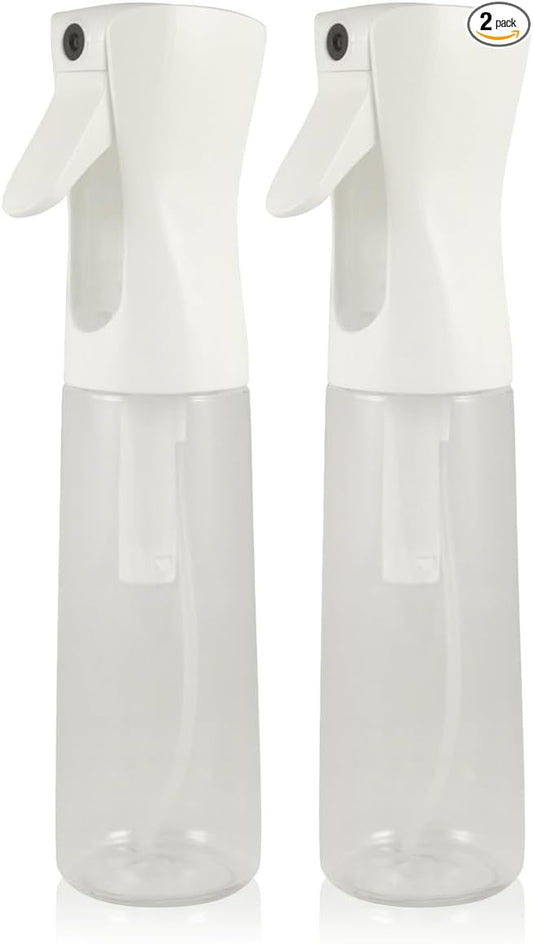 PermaSafe, Professional Continuous Spray Bottle, Pre-Compression Fogging Sprayer with Leak-Proof Design, 10 oz (Pack of 2)
