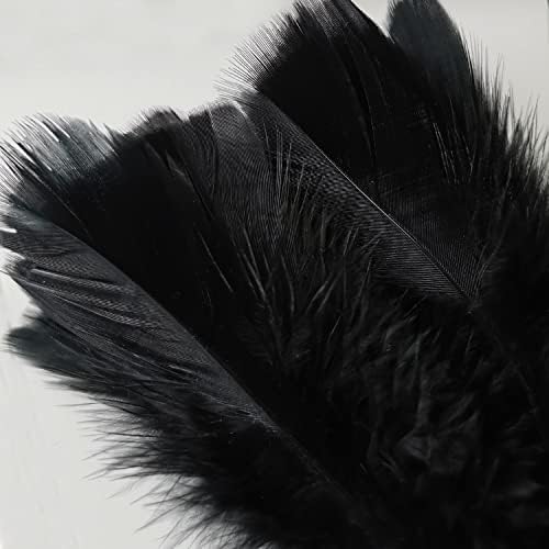 Turkey Feather Dusters for Cleaning Home Blinds Kitchen car Office, Eco-Friendly Reusable （2 pcs Black）