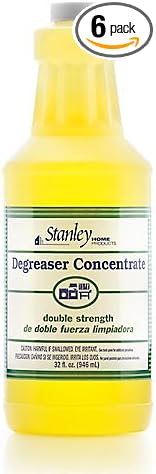STANLEY HOME PRODUCTS Degreaser Concentrate - Makes 64 Gallons - Removes Stubborn Grease & Grime - Multipurpose Cleaner for Home & Commercial Use (6 Pack)