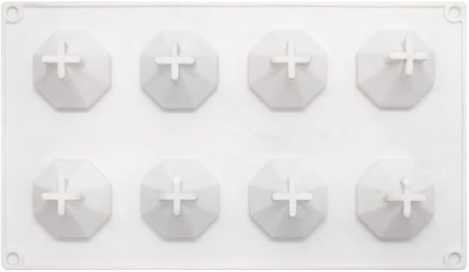 3D Diamond Gem Silicone Ice Cube Tray Mold Biscuit Chocolate Fondant Mould Epoxy Resin Clay Craft Art Handmade Ice DIY Molds (Diamond J_11.84 X6.84 X1.44inch)