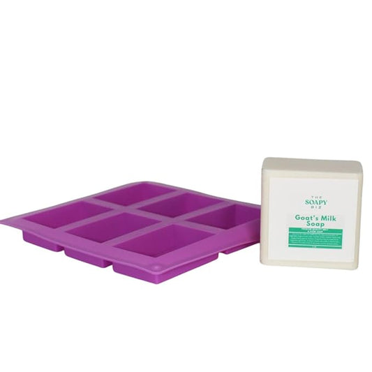 The Soapy Biz DIY Goat Milk Soap Kit with Silicone Mold – Perfect Bar Shapes Every Time – Makes 4-6 Bars – Easy Melt & Pour – Great for Beginners & Gift Giving