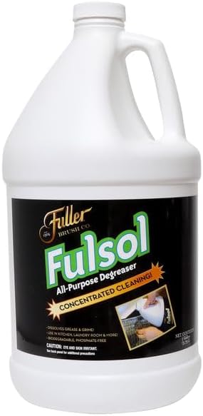 Fuller Brush Fulsol Degreaser – Concentrated Multi-Surface Cleaner – Dissolves Grease, Oil and Grime – 1 Gallon Makes 60 Gallons of Cleaning Solution for Kitchen, Oven, Floor Use 6 Count (Pack of 1)