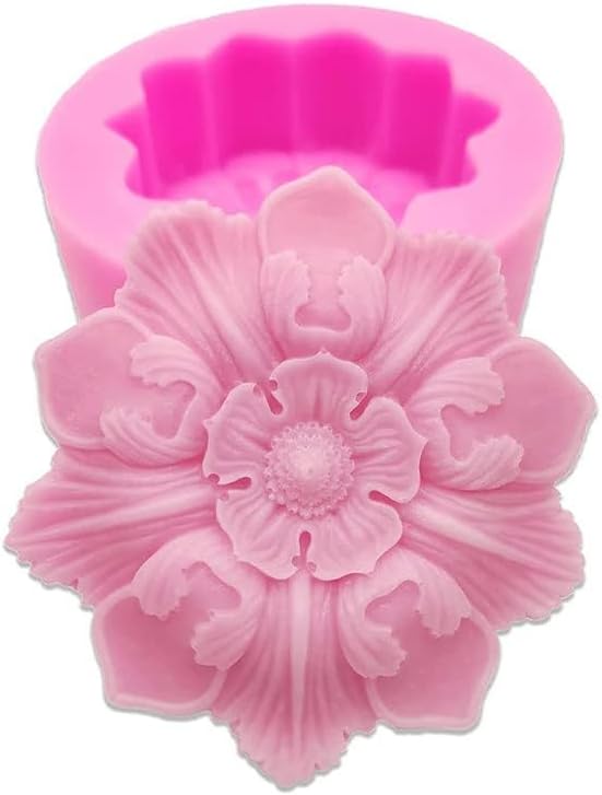 3D Silicone Soap Molds Flower Shape Silicone Mold for Soap Making Soap Bath Bomb Mold Shapes DIY Handmade Decorating Mould Tools