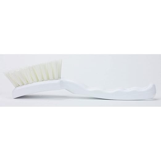 SPARTA 41395EC02 Plastic Scrub Brush, Detail Brush, Kitchen Brush With Hanging Hole For Cleaning, 7 Inches, White, (Pack of 6)