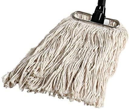 Fuller Brush Wet Mop – Stainless Steel Handle with Hang-Up Hole, Heavy Duty, Durable, Washable, Janitorial Floor Mop (Mop Head)