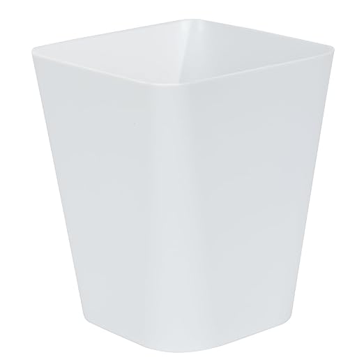 ZXJ Small Trash Can - Waste Basketbin - 1.8 Gallon - White - Bathrooms, Laundry Room, Kitchens, Offices