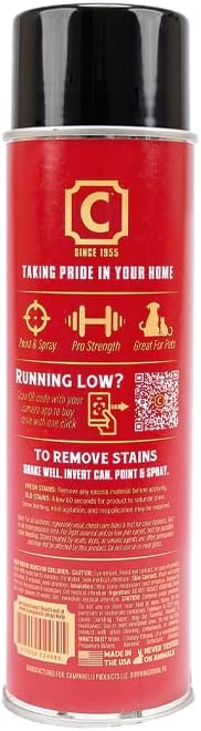 Campanelli Pro Series Stain Remover - 18oz Aerosol - Point & Spray Carpet Cleaner, Spot Remover, Great For Pet Stains & Odors, Upholstery, Fabrics, & More