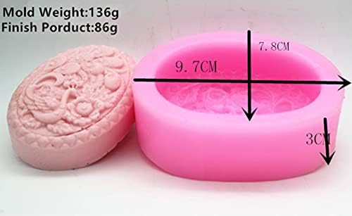 Peacock Pattern Silicone Soap Mold,Candle Mold DIY Cake Fondant Decoration Tool Resin Mold for Handmade Soap Wax Gypsum Crafts