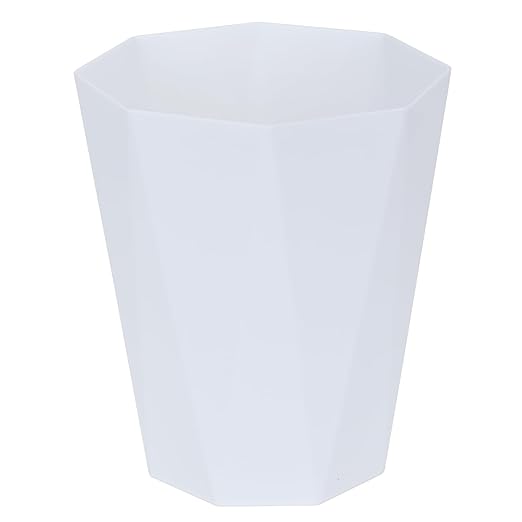 ZXJ Small Trash Can - 1.8 Gallon - White - Waste Basket - Garbage Bin Bathroom,Kitchen,Office,Dormitory,Camping,Kids Room
