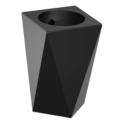 2.64 Gallon Metal Trash Can, Creative Diamond-Shaped Garbage Can, Simple High-Grade Waste Basket, for Home Bathroom Office. (10L Black Diamond)
