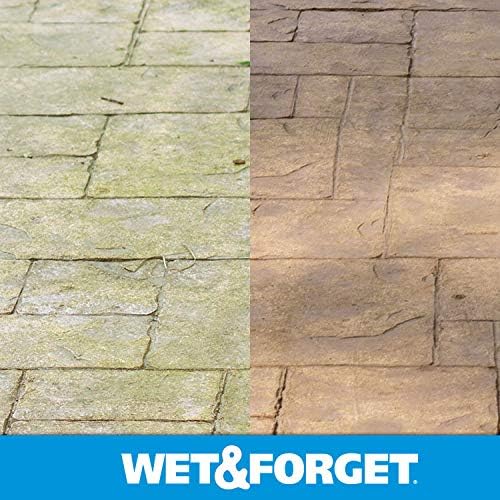 Wet & Forget No Scrub Outdoor Cleaner for Easy Removal of Mold, Mildew and Algae Stains, Bleach-Free Formula, 0.5 Gallon Concentrate - Ships to California Only, 64 Fluid Ounces