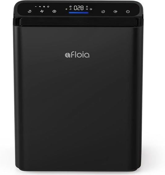Afloia Air Purifiers for Bedroom Home Large Room Up to 2000Ft², 3-Stage Efficient Filter with Laser Air Quality Sensor for Pets Hair Dander Pollen Allergies Dust Mold Odor Smoke, Black